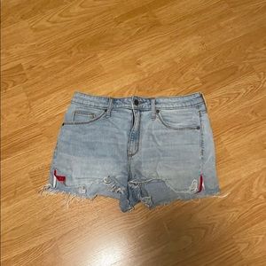 Blue jean shorts